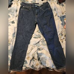 GAP Blue Mid-rise Skinny Jeans Size 18